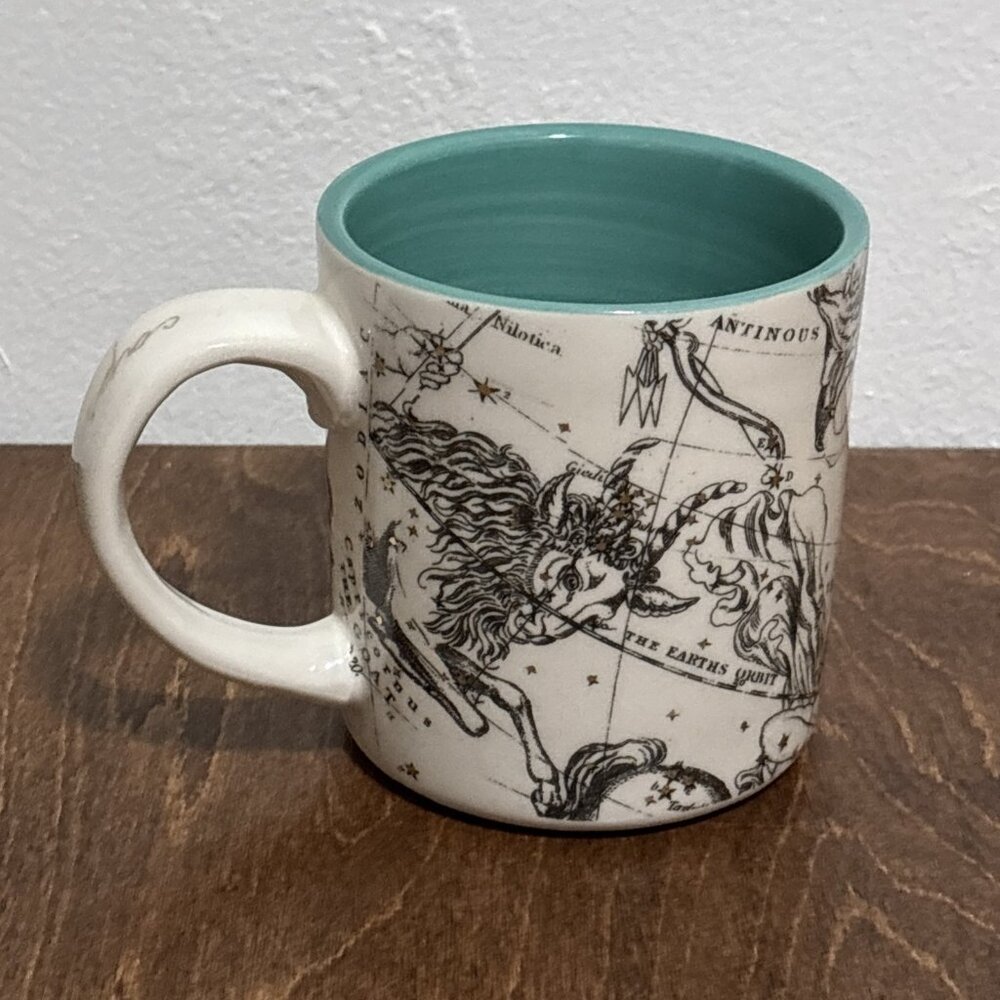 Anthropologie Salt And Earth CAPRICORN Coffee Mug Tea Cup Zodiac Birthday Stars‎ - Picture 3 of 13